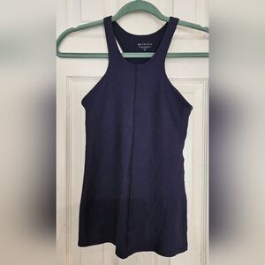 Athleta Cut-Out Racerback Tank Top Navy Blue, Size XS. Stretchy,  Built In Bra